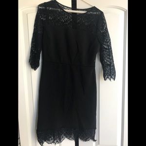 Black dress with lace